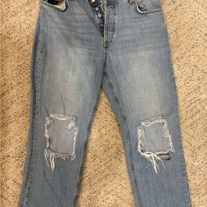 Classic Blue Distressed Women Jeans